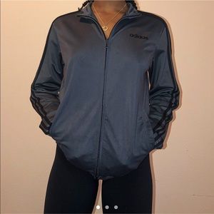 Gray Adidas zip up jacket